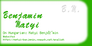 benjamin matyi business card